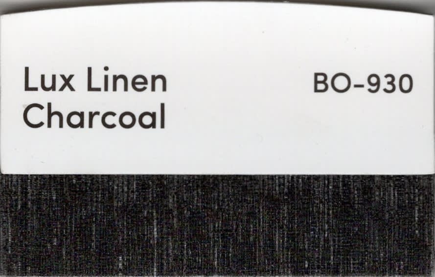 Lux Linen Charcoal fabric swatch