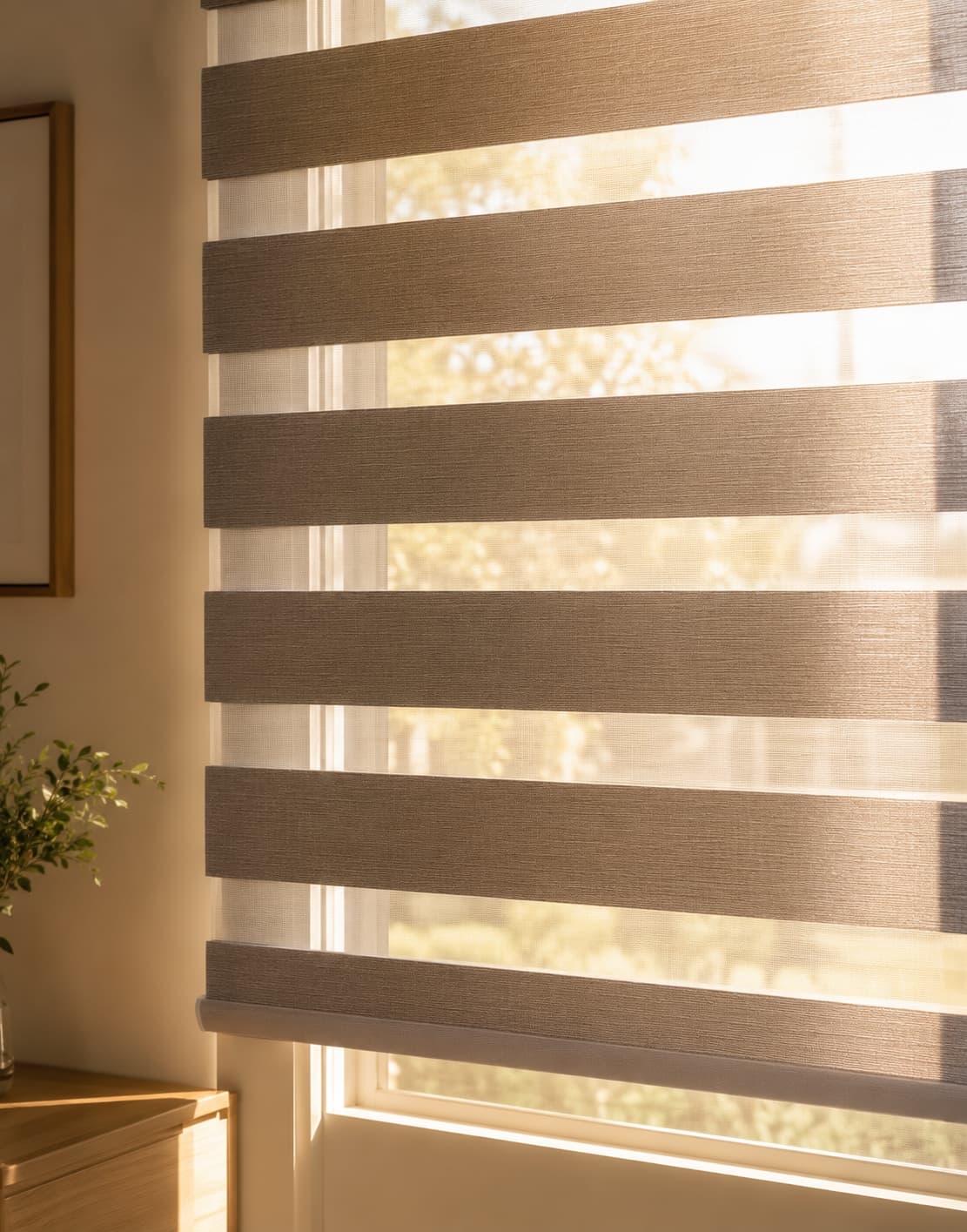 Zebra blinds tuning afternoon light